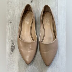 Franco Sarto Nude Pointy Flats 7.5
